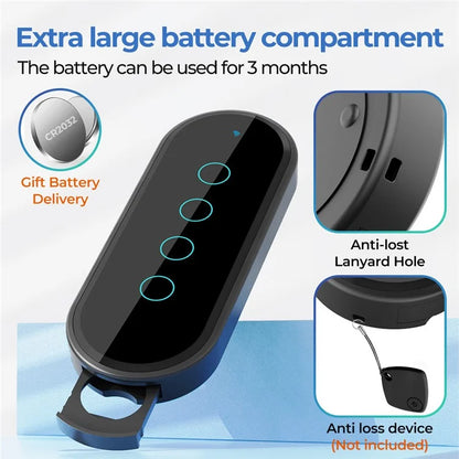 RF433 Remote Control Touch Switch 4 Gang 2.5D Tempered Glass Wireless Interruptor Switch