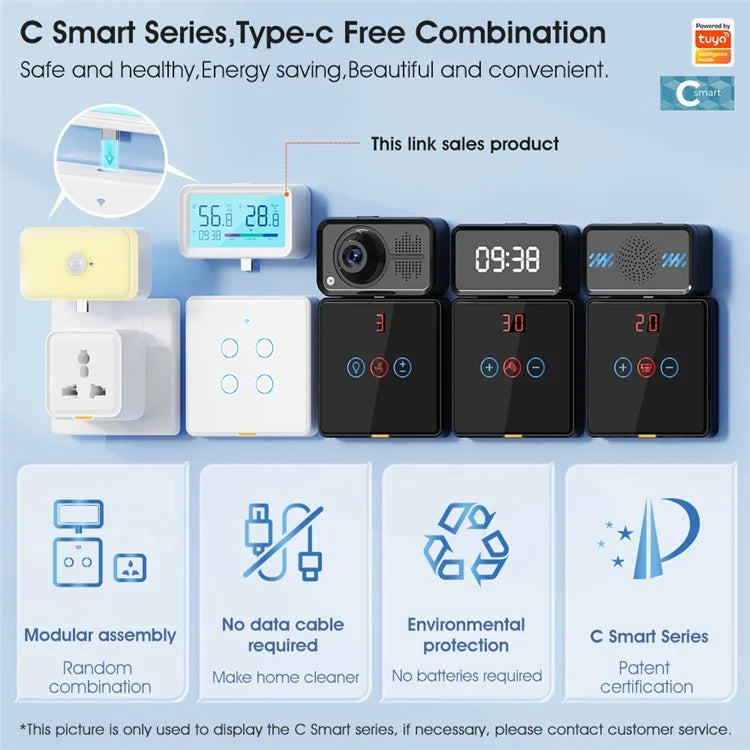 MG-WSD100 Humidity Sensor with Backlit Tuya Smart Home WiFi + Bluetooth Electronic Thermometer