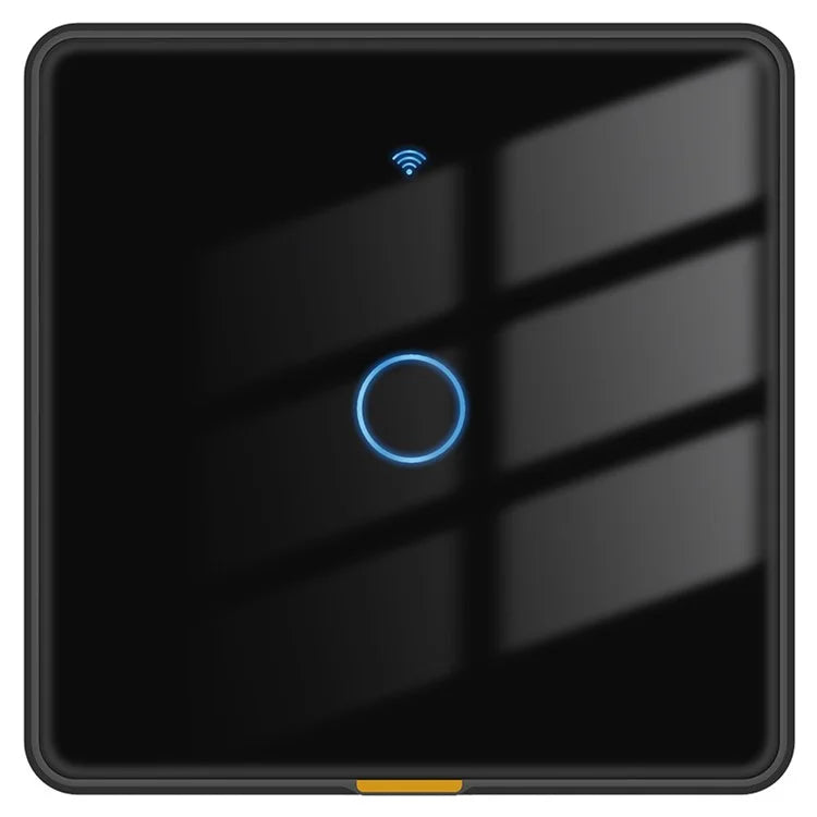 MG-KG110 1 Gang WiFi+433 Dual Mode Touch Smart Switch Tuya APP Voice Control Wall Light Switch, EU Plug  /  Black