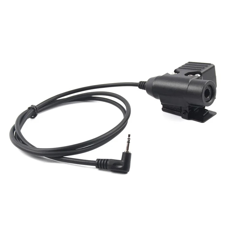 Ham Radio 7.1mm Speaker Microphone with U94 PTT Headset Adapter for Motorola TLKR T80  /  EM1000  /  EM1000R  /  EM1010TPR