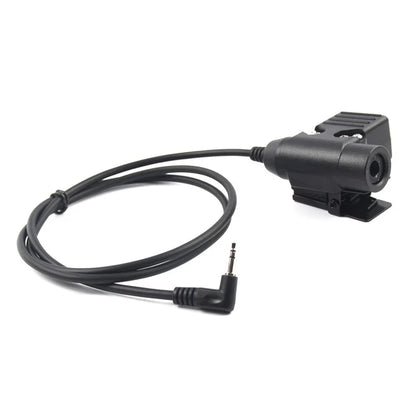 Ham Radio 7.1mm Speaker Microphone with U94 PTT Headset Adapter for Motorola TLKR T80  /  EM1000  /  EM1000R  /  EM1010TPR