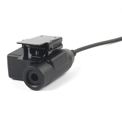 Ham Radio 7.1mm Speaker Microphone with U94 PTT Headset Adapter for Motorola TLKR T80  /  EM1000  /  EM1000R  /  EM1010TPR