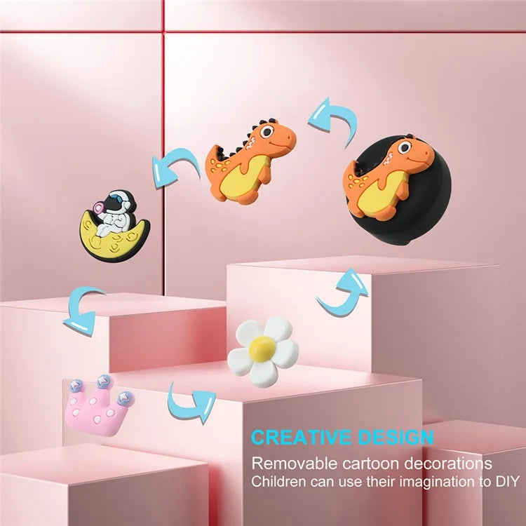 For Apple AirTag Cute Cartoon Pattern Holder Hidden Tracker Cover, Easily Attach to Shoelace