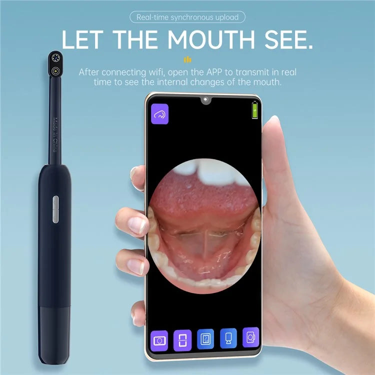 Z70 5MP Wireless Dental Endoscope Teeth Observation Oral Microscope with LED Light - Blue