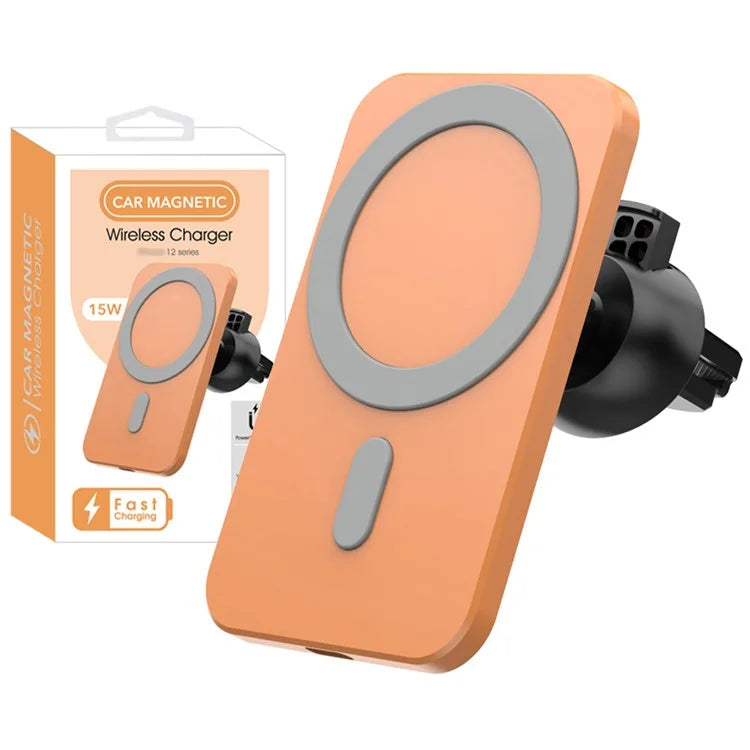 W87 Car Air Outlet Phone Mount Magnetic Wireless Charger Cell Phone Bracket Compatible with MagSafe