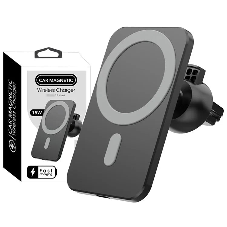 W87 Car Air Outlet Phone Mount Magnetic Wireless Charger Cell Phone Bracket Compatible with MagSafe