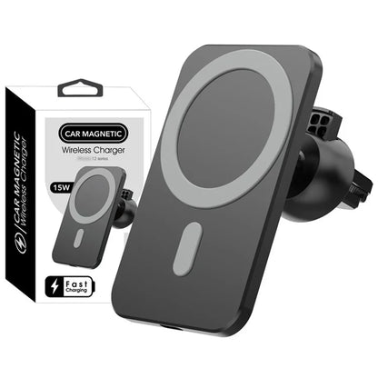 W87 Car Air Outlet Phone Mount Magnetic Wireless Charger Cell Phone Bracket Compatible with MagSafe