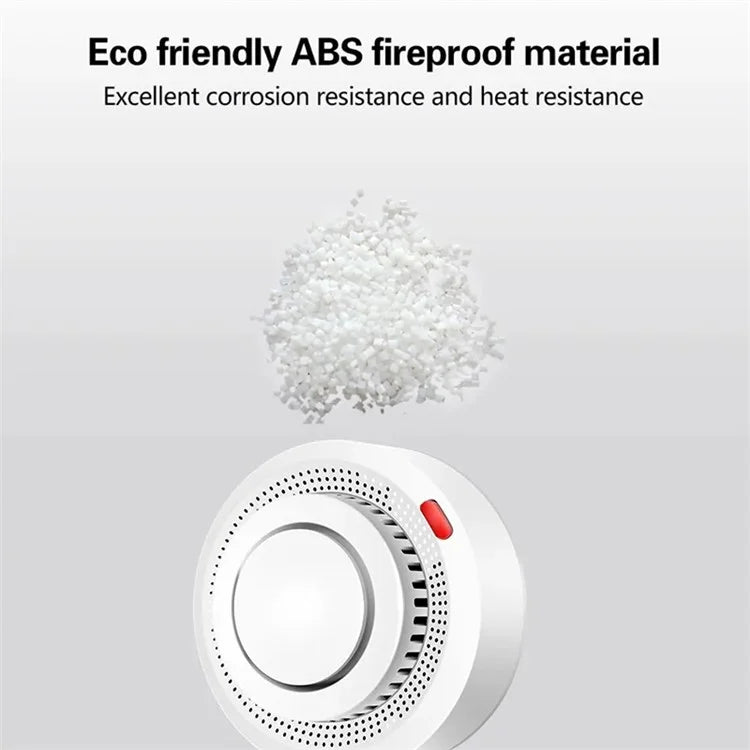 WiFi Smart Smoke Detector Tuya App Controlled Smoke Sensor Alarm Device