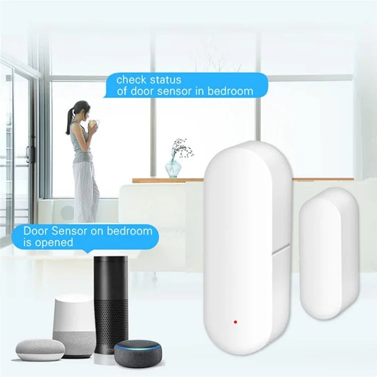 WiFi Tuya Smart Door Open Contact Sensor Magnetic Light Sensing Door Window Sensor Detector