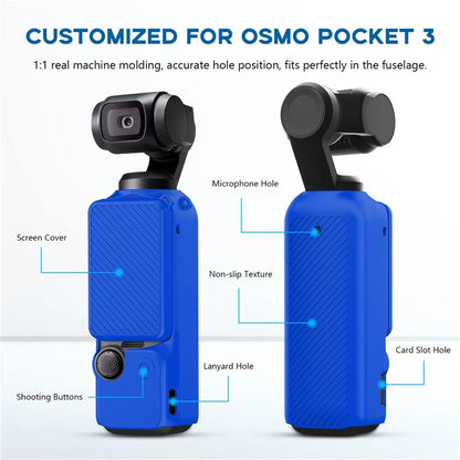 For DJI Osmo Pocket 3 Silicone Case Anti-Drop Dust-Proof Action Camera Protective Cover