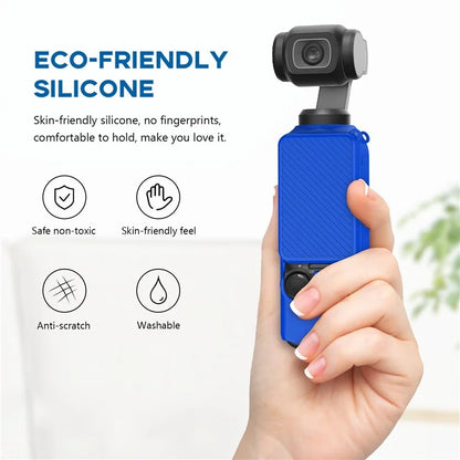 For DJI Osmo Pocket 3 Silicone Case Anti-Drop Dust-Proof Action Camera Protective Cover