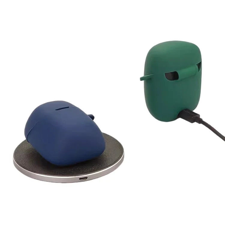 For JBL Quantum Stream Wireless USB-C Silicone Case Bluetooth Earphone Cover with Hanging Buckle