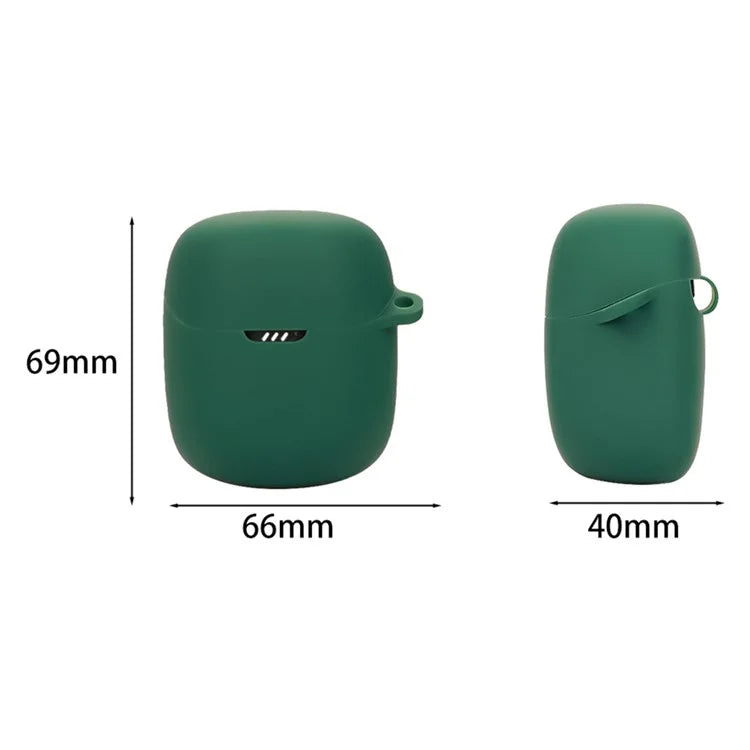 For JBL Quantum Stream Wireless USB-C Silicone Case Bluetooth Earphone Cover with Hanging Buckle