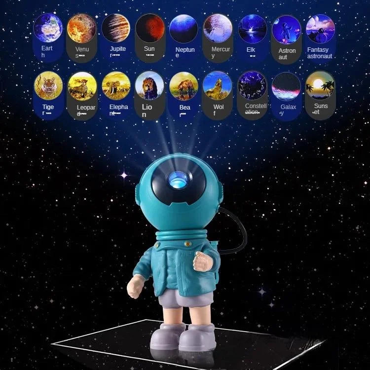 k2301 Green Astronaut Projector Lamp 18 Projection Patterns Starry Sky Projection Lamp