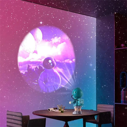 k2301 Green Astronaut Projector Lamp 18 Projection Patterns Starry Sky Projection Lamp