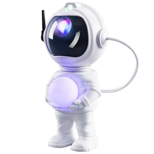 JN2313 Cartoon Astronaut Starry Sky Projection Lamp Bluetooth Speaker Moon Night Light