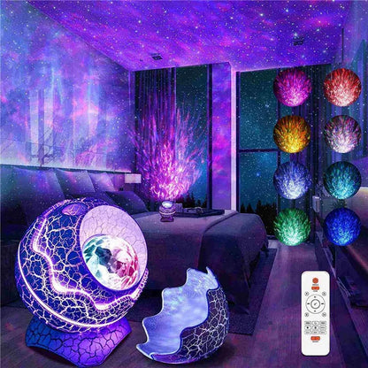 k2310 Dinosaur Egg Galaxy Star Projector Starry Night Light Bluetooth Speaker Music Player with Microphone