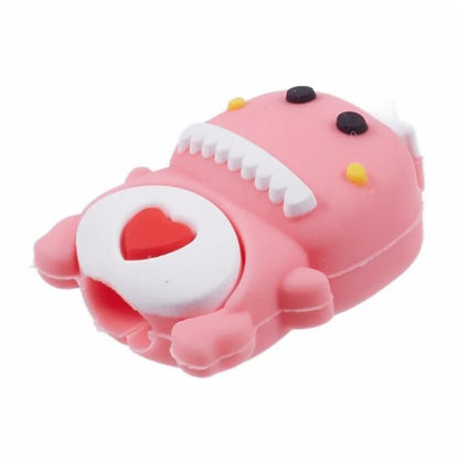 Cartoon Silicone Cable Protector Cord Saver USB Cable Buddies Holder for Smartphone