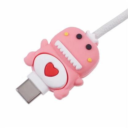 Cartoon Silicone Cable Protector Cord Saver USB Cable Buddies Holder for Smartphone