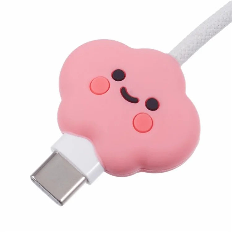 Cartoon Silicone Cable Protector Cord Saver USB Cable Buddies Holder for Smartphone