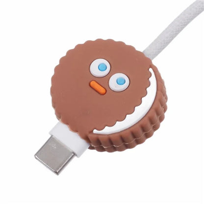 Cartoon Silicone Cable Protector Cord Saver USB Cable Buddies Holder for Smartphone