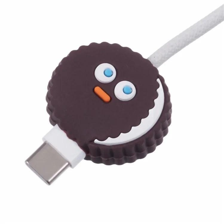 Cartoon Silicone Cable Protector Cord Saver USB Cable Buddies Holder for Smartphone