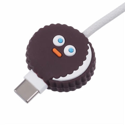 Cartoon Silicone Cable Protector Cord Saver USB Cable Buddies Holder for Smartphone