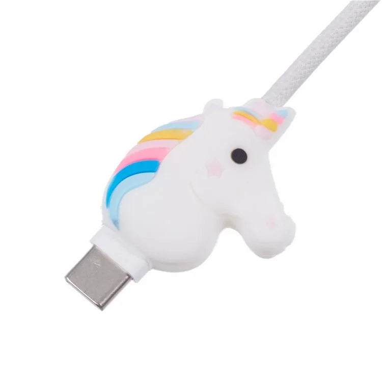 Cartoon Silicone Cable Protector Cord Saver USB Cable Buddies Holder for Smartphone