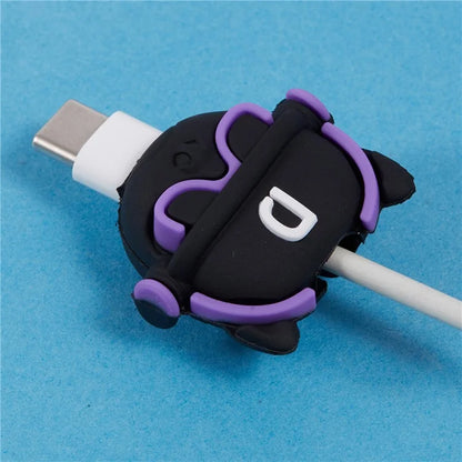 Cute Cartoon Data Cable Protector Prevent Breakage Charging Cord Saver Silicone Case