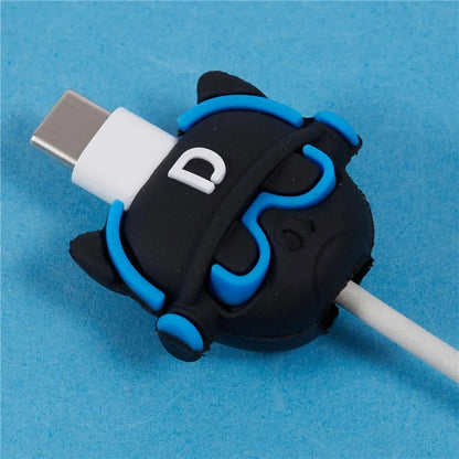 Cute Cartoon Data Cable Protector Prevent Breakage Charging Cord Saver Silicone Case