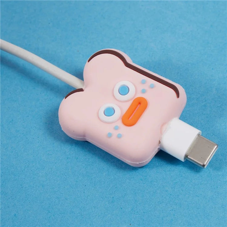 Cute Cartoon Data Cable Protector Prevent Breakage Charging Cord Saver Silicone Case