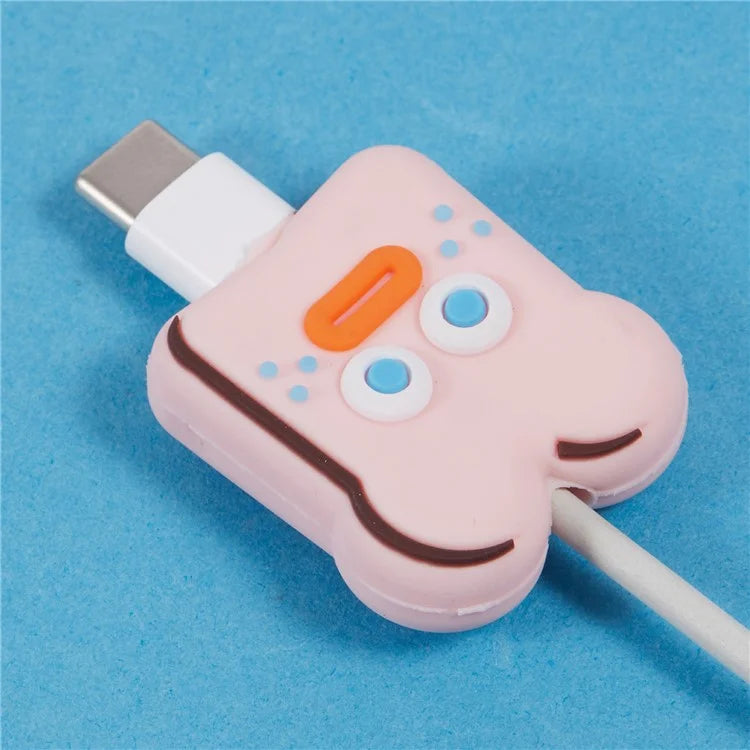 Cute Cartoon Data Cable Protector Prevent Breakage Charging Cord Saver Silicone Case