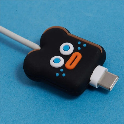 Cute Cartoon Data Cable Protector Prevent Breakage Charging Cord Saver Silicone Case