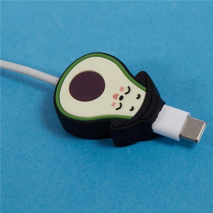 Cute Cartoon Data Cable Protector Prevent Breakage Charging Cord Saver Silicone Case