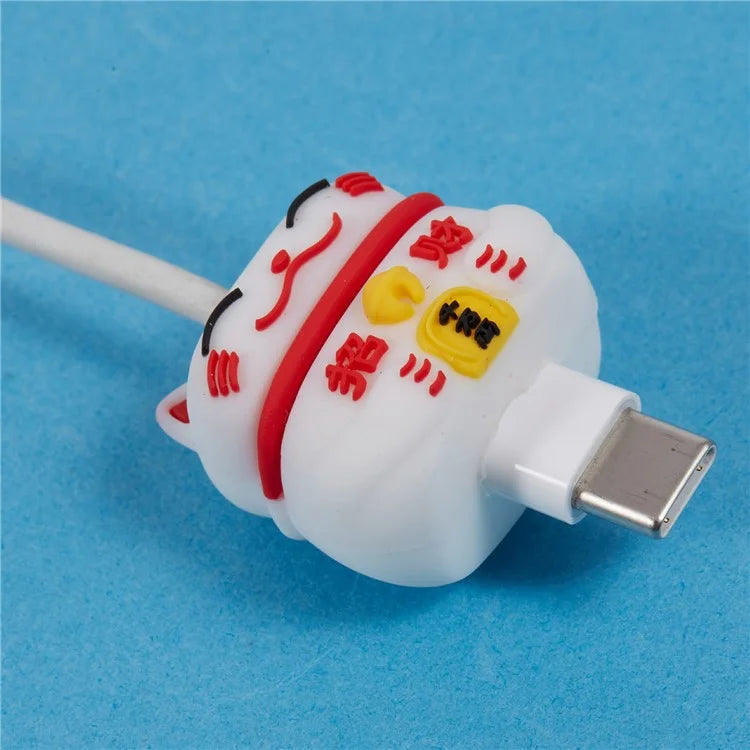 Cute Cartoon Data Cable Protector Prevent Breakage Charging Cord Saver Silicone Case