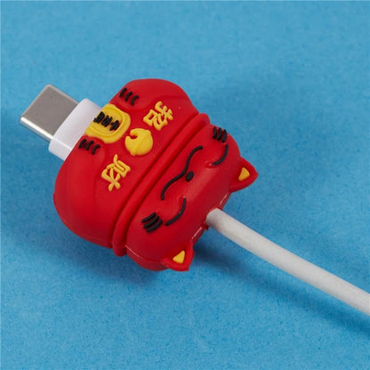Cute Cartoon Data Cable Protector Prevent Breakage Charging Cord Saver Silicone Case