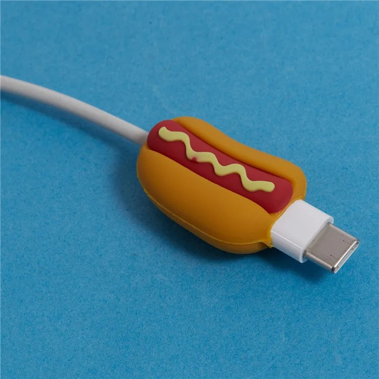 Cute Cartoon Data Cable Protector Prevent Breakage Charging Cord Saver Silicone Case