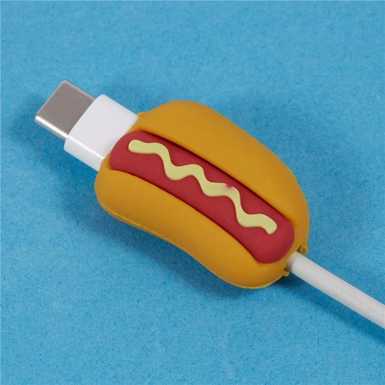 Cute Cartoon Data Cable Protector Prevent Breakage Charging Cord Saver Silicone Case