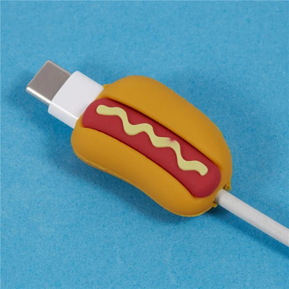Cute Cartoon Data Cable Protector Prevent Breakage Charging Cord Saver Silicone Case