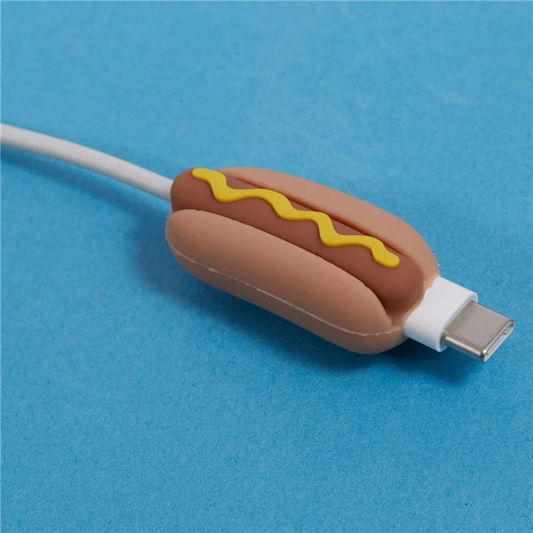 Cute Cartoon Data Cable Protector Prevent Breakage Charging Cord Saver Silicone Case