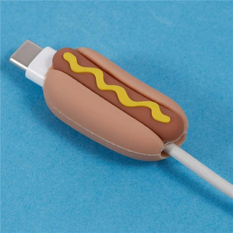 Cute Cartoon Data Cable Protector Prevent Breakage Charging Cord Saver Silicone Case