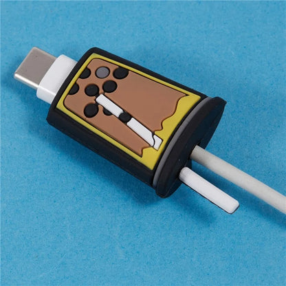 Cute Cartoon Data Cable Protector Prevent Breakage Charging Cord Saver Silicone Case