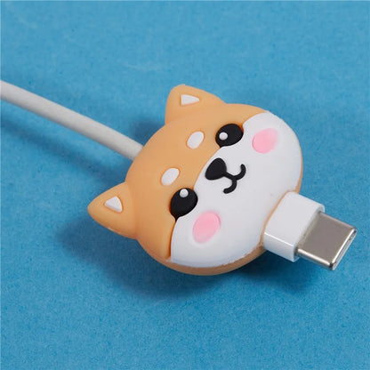 Cute Cartoon Data Cable Protector Prevent Breakage Charging Cord Saver Silicone Case