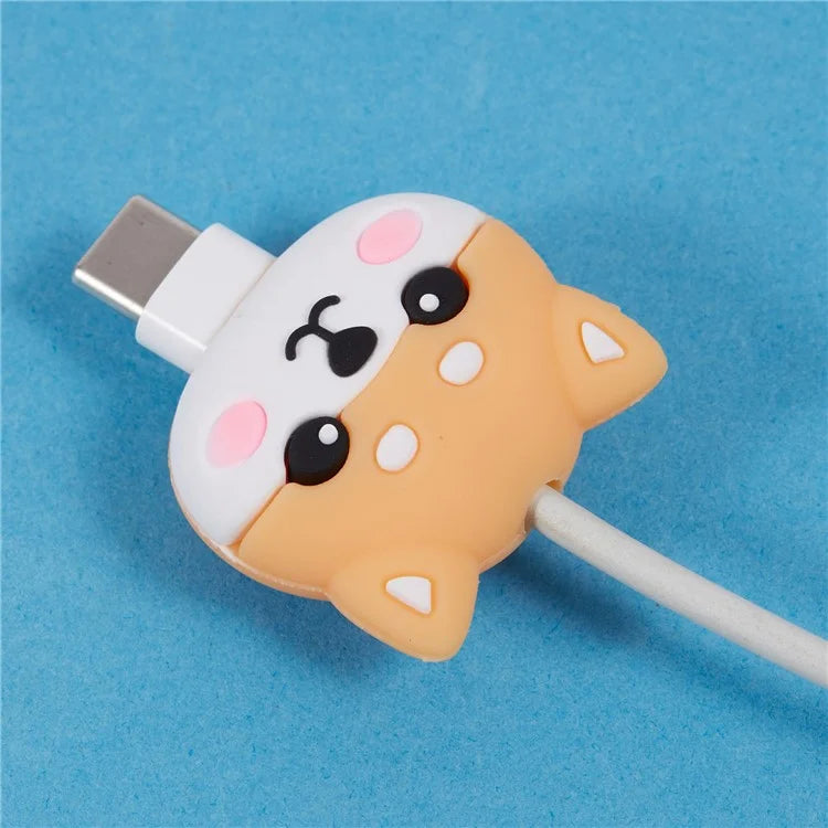 Cute Cartoon Data Cable Protector Prevent Breakage Charging Cord Saver Silicone Case
