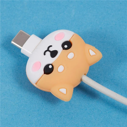 Cute Cartoon Data Cable Protector Prevent Breakage Charging Cord Saver Silicone Case