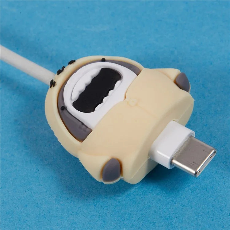 Cute Cartoon Data Cable Protector Prevent Breakage Charging Cord Saver Silicone Case