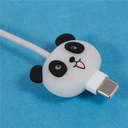 Cute Cartoon Data Cable Protector Prevent Breakage Charging Cord Saver Silicone Case