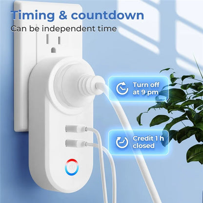 Tuya Bluetooth+Wifi Smart Plug 16A Power Socket Wall Charger with USB Port