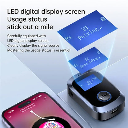 C85 Car Audio Bluetooth Transmitter Receiver 3.5mm Aux Adapter for Speaker Amplifier