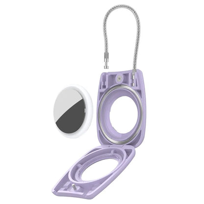 Waterproof Hard PC Protective Case for AirTag Bluetooth Tracker with Wire Cable